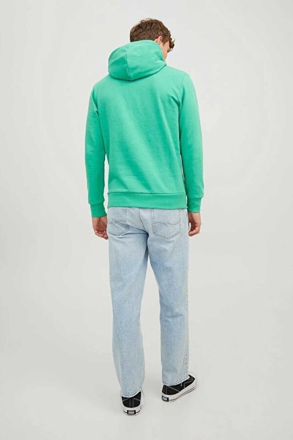 Jack&Jones JORBEWARE SWEAT HOOD FST Yeşil Erkek Sweatshirt