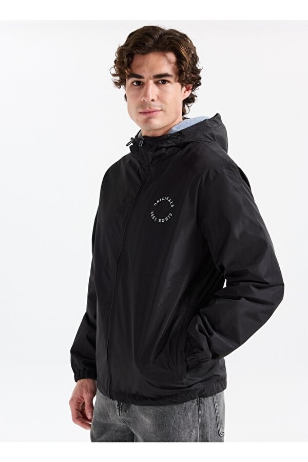 Jack&Jones JORBILLYBURG LIGHT HOOD JACKET Siyah Erkek Ceket