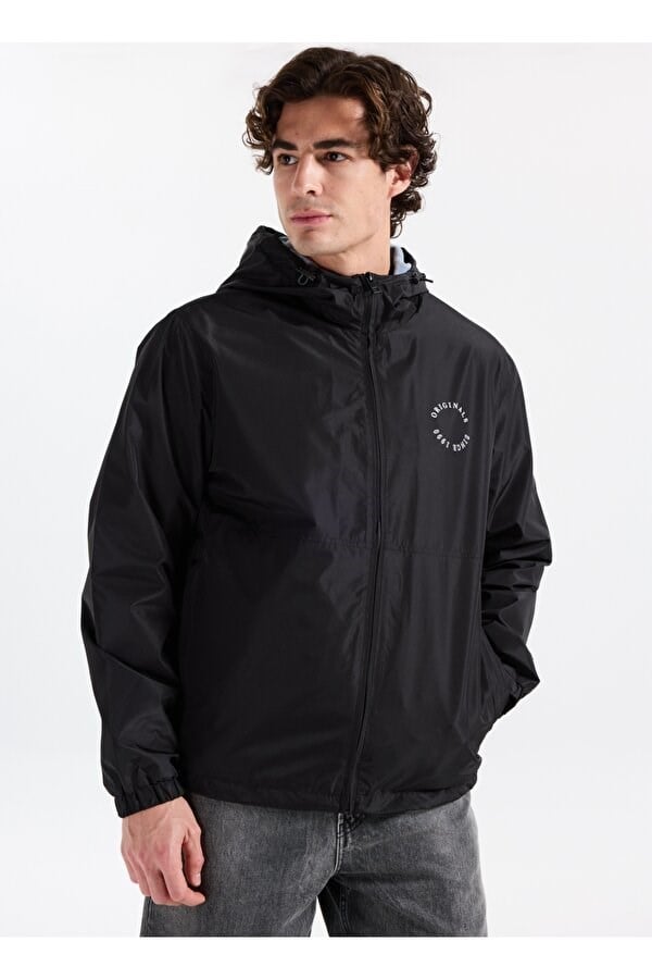 Jack&Jones JORBILLYBURG LIGHT HOOD JACKET Siyah Erkek Ceket