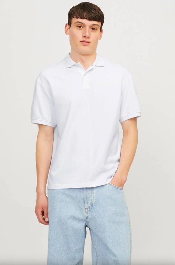 Jack&Jones JORFREDERIKSBERG POLO SS NOOS Beyaz Erkek Gömlek