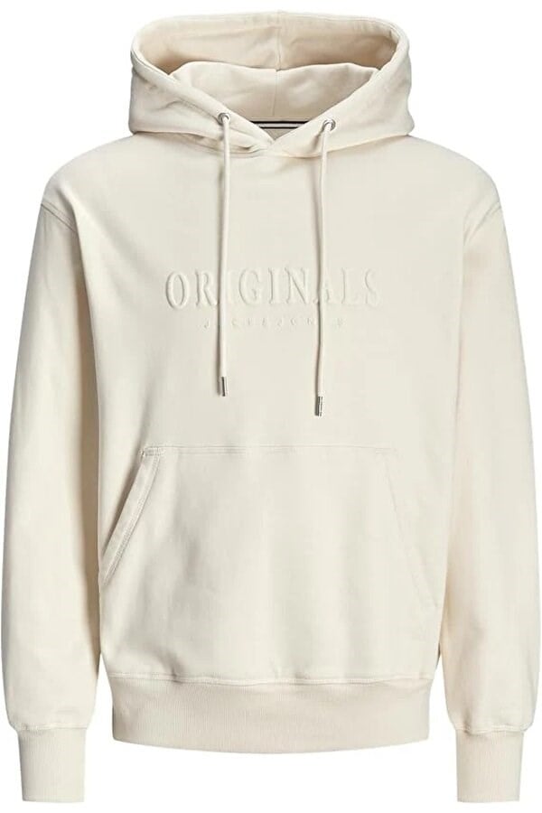 Jack&Jones JORFREDERIKSBERG SWEAT HOOD SPA Beyaz Erkek Sweatshirt