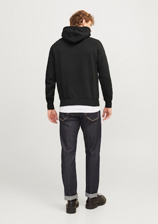 Jack&Jones JORFREDERIKSBERG SWEAT HOOD SPA Siyah Erkek Sweatshirt