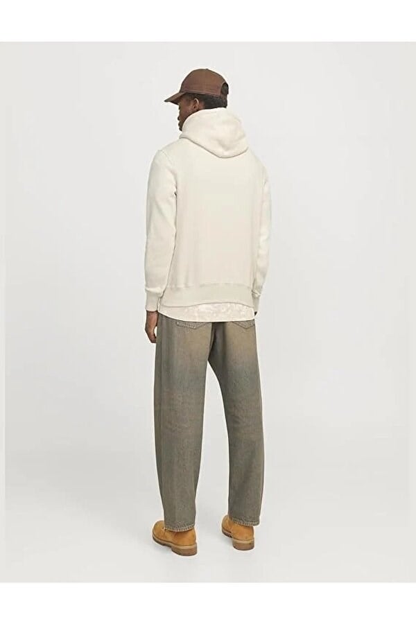 Jack&Jones JORFREDERIKSBERG SWEAT HOOD SPA Beyaz Erkek Sweatshirt