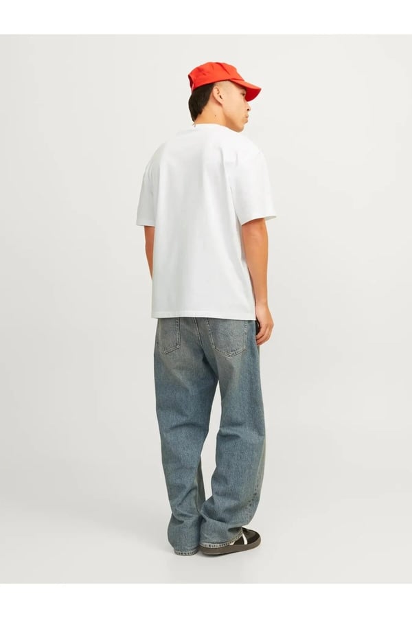 Jack&Jones JORFREDERIKSBERG TEE SS CREW NECK NOOS Beyaz Erkek T-Shirt