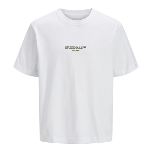 Jack&Jones JORISLINGTON MINIMAL BRANDING TEE SS SN Beyaz Erkek T-Shirt