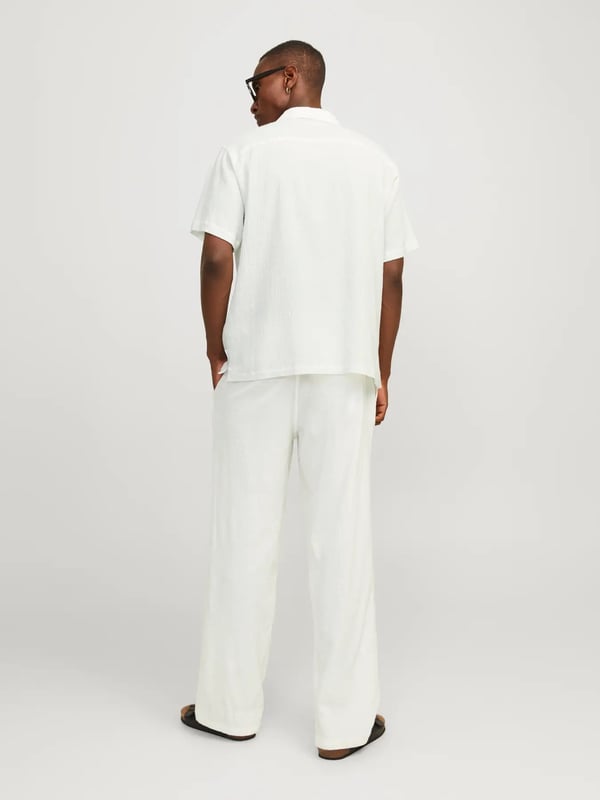 Jack&Jones JORLUKE CRINKLE RESORT SHIRT SS SN Beyaz Erkek Gömlek