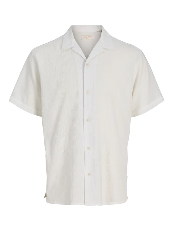 Jack&Jones JORLUKE CRINKLE RESORT SHIRT SS SN Beyaz Erkek Gömlek