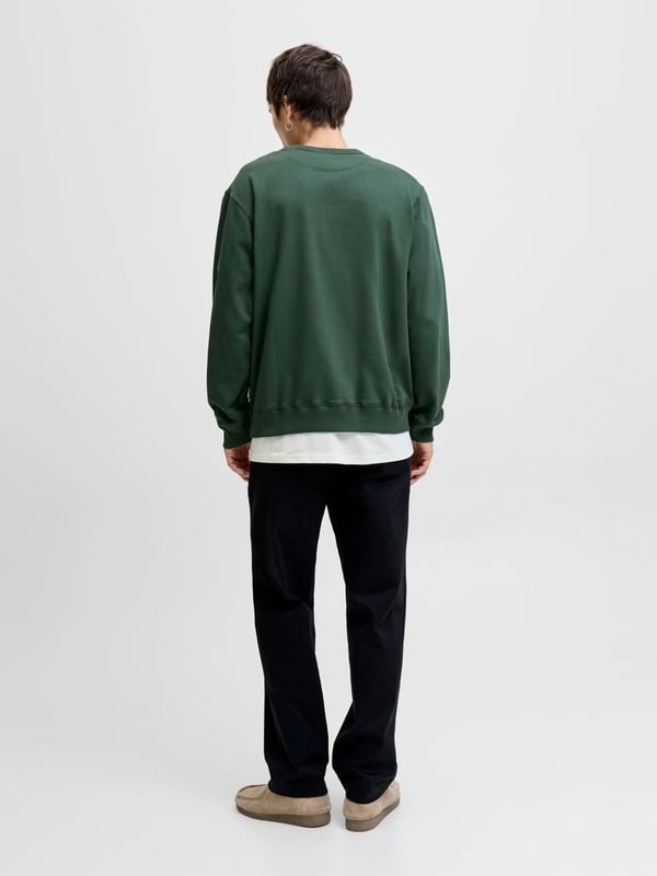 Jack&Jones JORNORREBRO EMB SWEAT CREW NOOS Yeşil Erkek Sweatshirt
