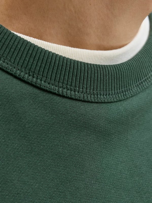 Jack&Jones JORNORREBRO EMB SWEAT CREW NOOS Yeşil Erkek Sweatshirt
