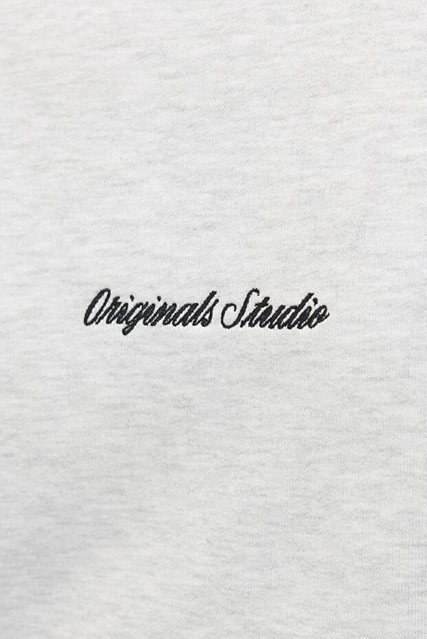 Jack&Jones JORNORREBRO EMB SWEAT CREW NOOS Kırık Beyaz Erkek Sweatshirt