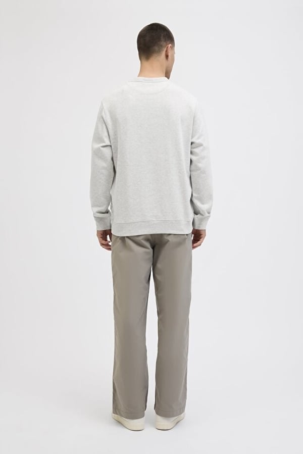 Jack&Jones JORNORREBRO EMB SWEAT CREW NOOS Kırık Beyaz Erkek Sweatshirt