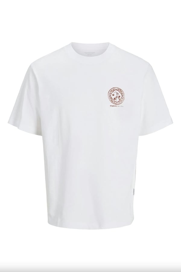 Jack&Jones JORPAROS CHEST TEE SS CREW NECK Beyaz Erkek Gömlek