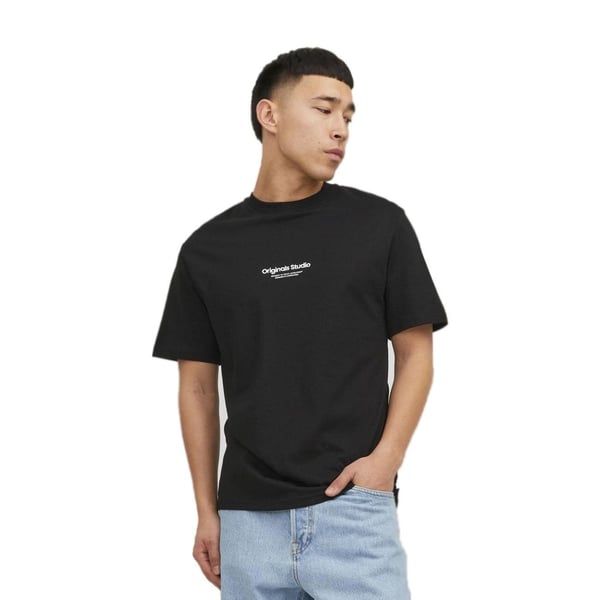 Jack&Jones JORVESTERBRO TEE SS CREW NECK NOOS Siyah Erkek T-Shirt