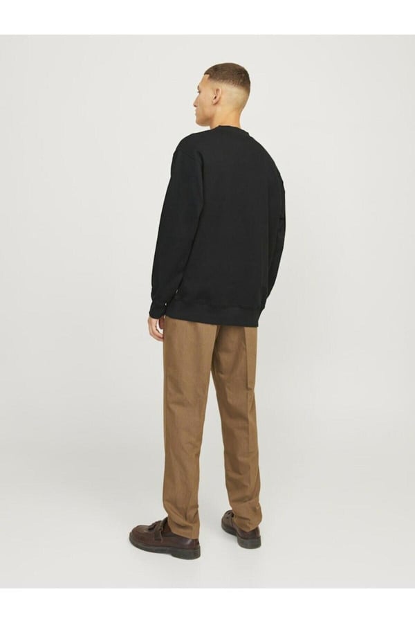 Jack&Jones JPRBLACHAD BRANDING SWEAT CREW NECK LN Siyah Erkek Sweatshirt
