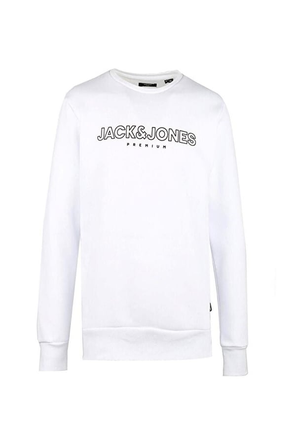 Jack&Jones JPRBLAJASON BRANDING SWEAT CREW NECK Beyaz Erkek Sweatshirt