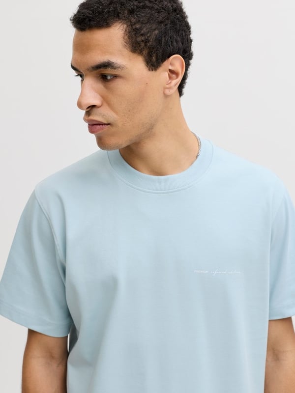 Jack&Jones JPRBLAOWEN SS BRANDING TEE SN Açık Mavi Erkek T-Shirt