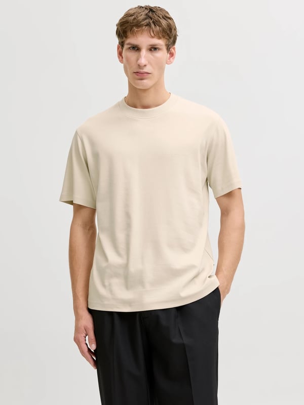 Jack&Jones JPRBLAOWEN SS BRANDING TEE SN Bej Erkek T-Shirt