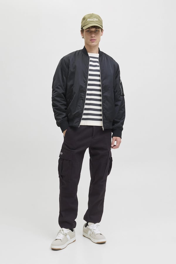 Jack&Jones JPSTKANE JONNIE CUFFED CARGO RET Siyah Erkek Pantolon