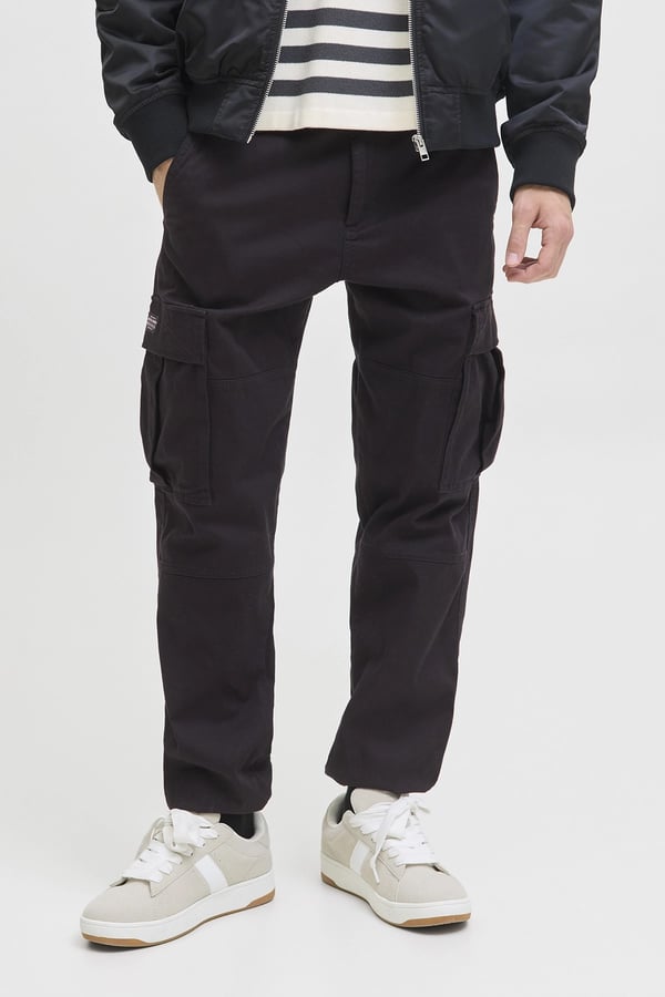Jack&Jones JPSTKANE JONNIE CUFFED CARGO RET Siyah Erkek Pantolon