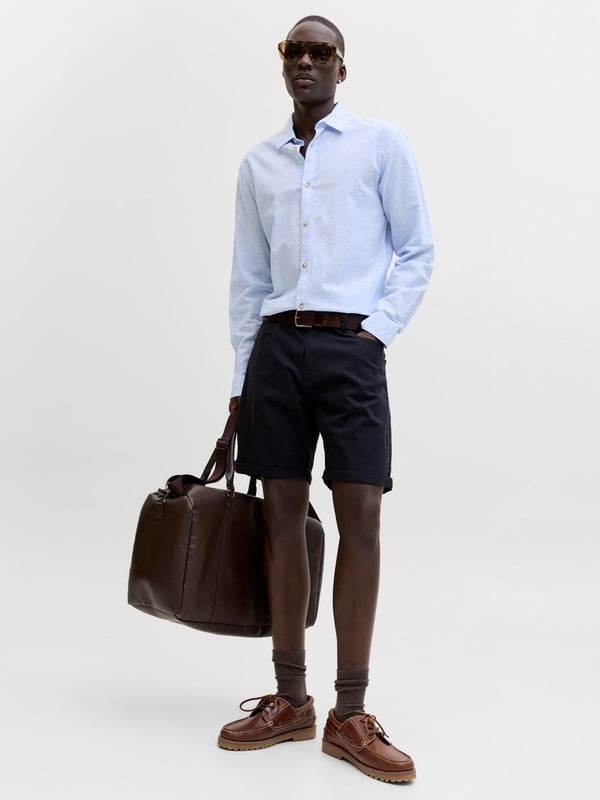 Jack&Jones JPSTRICK DYLAN ORIGINAL SHORTS REG Siyah Erkek Şort