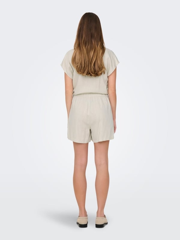 Jdy JDYCAYA LINEN HW SHORTS WVN DIA Bej Kadın Şort
