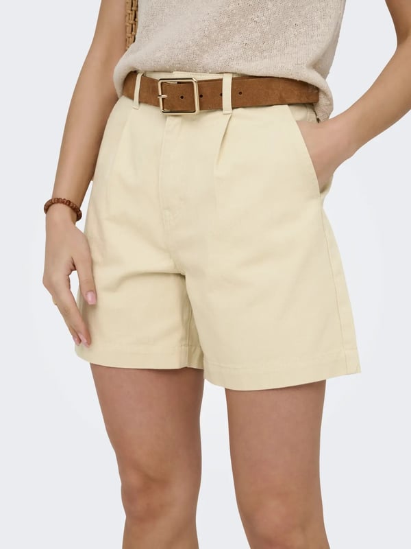 Jdy JDYEMMA HW WID PLEAT SHORTS DNM Bej Kadın Şort