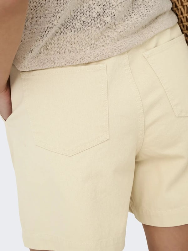 Jdy JDYEMMA HW WID PLEAT SHORTS DNM Bej Kadın Şort