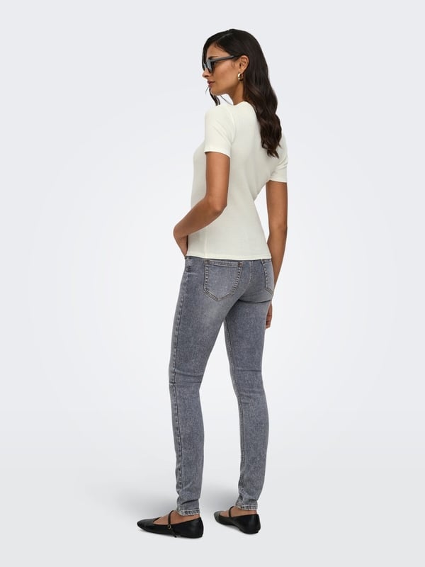 Jdy JDYLUCKY S/S O NECK TOP JRS NOOS Kırık Beyaz Kadın T-Shirt
