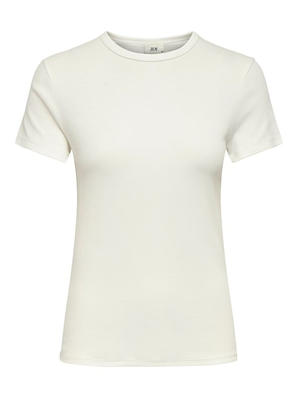 Jdy JDYLUCKY S/S O NECK TOP JRS NOOS Kırık Beyaz Kadın T-Shirt