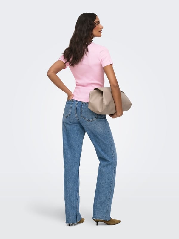 Jdy JDYLUCKY S/S O NECK TOP JRS NOOS Pembe Kadın T-Shirt