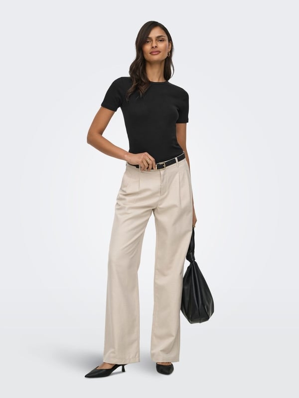 Jdy JDYLUCKY S/S O NECK TOP JRS NOOS Siyah Kadın T-Shirt