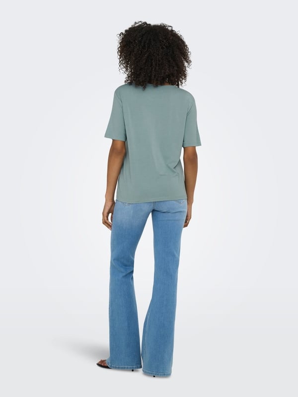 Jdy JDYMILA S/S O-NECK TOP JRS Petrol Kadın T-Shirt