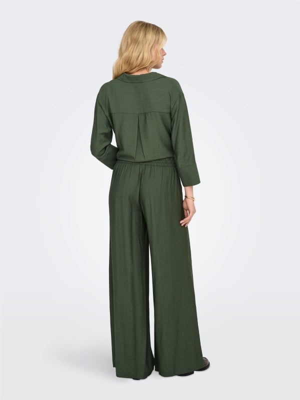Jdy JDYPEPPER MW PALAZZO PANT WVN DIA Yeşil Kadın Pantolon