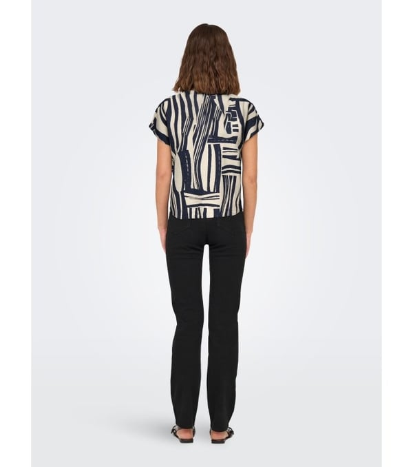 Jdy JDYPEPPER S/S TOP WVN DIA Lacivert Kadın Bluz