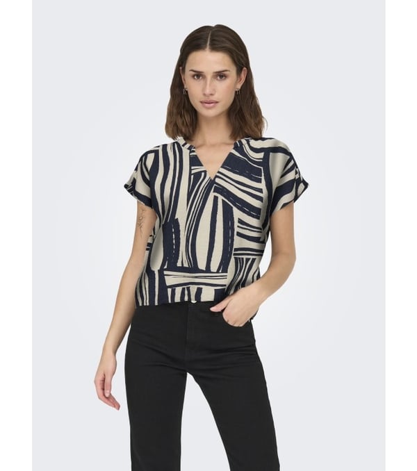 Jdy JDYPEPPER S/S TOP WVN DIA Lacivert Kadın Bluz
