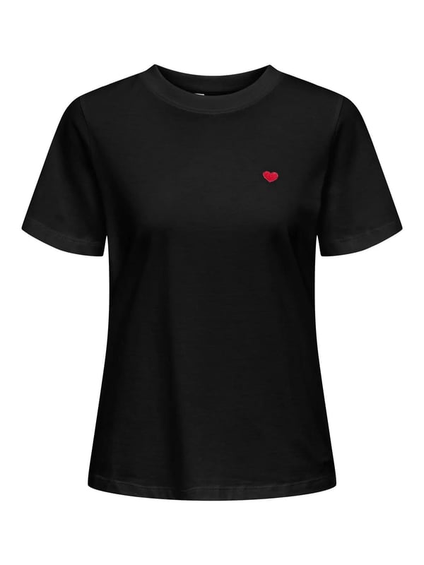 Jdy JDYPISA S/S PRINT TOP JRS NOOS Siyah Kadın T-Shirt