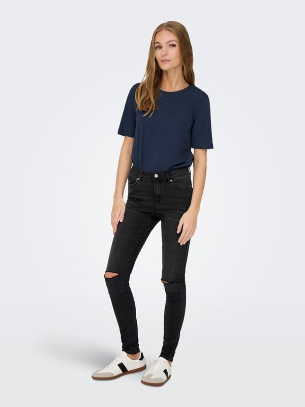Jdy JDYREX S/S TOP JRS NOOS Lacivert Kadın T-Shirt