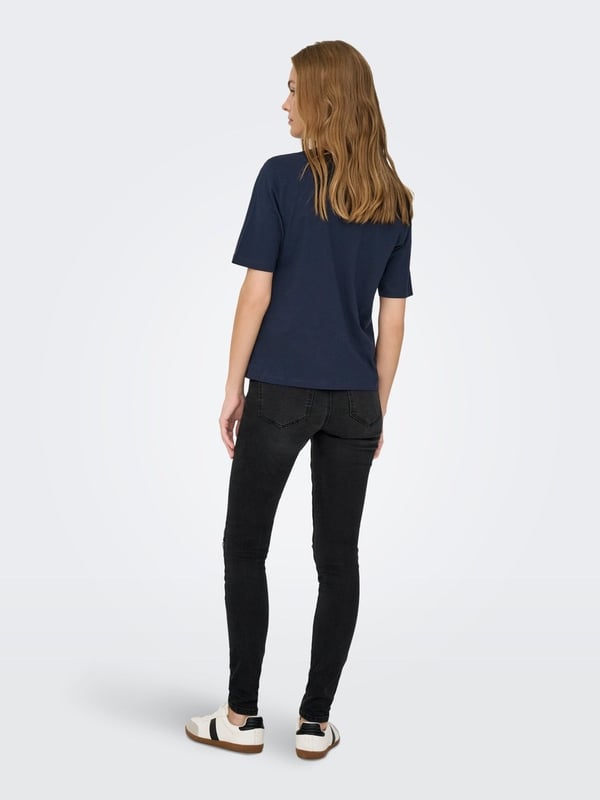 Jdy JDYREX S/S TOP JRS NOOS Lacivert Kadın T-Shirt