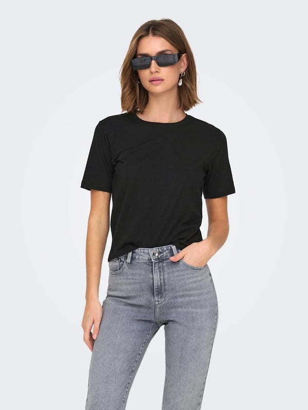 Jdy JDYREX S/S TOP JRS NOOS Siyah Kadın T-Shirt