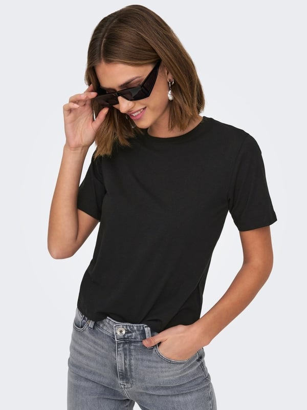 Jdy JDYREX S/S TOP JRS NOOS Siyah Kadın T-Shirt