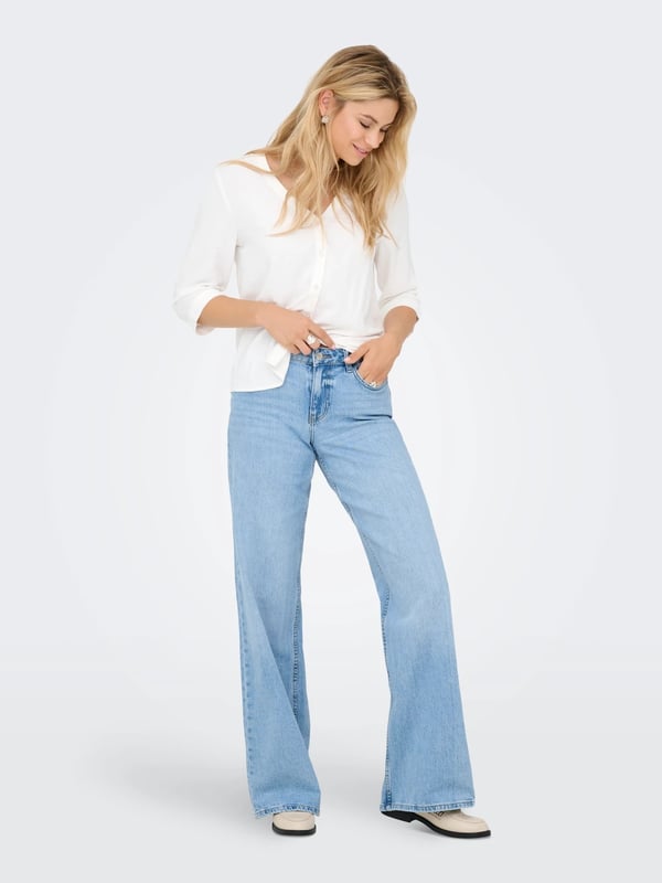 Jdy JDYRUBY MW WID LB 1012 DNM NOOS Denim Kadın Kot Pantolon