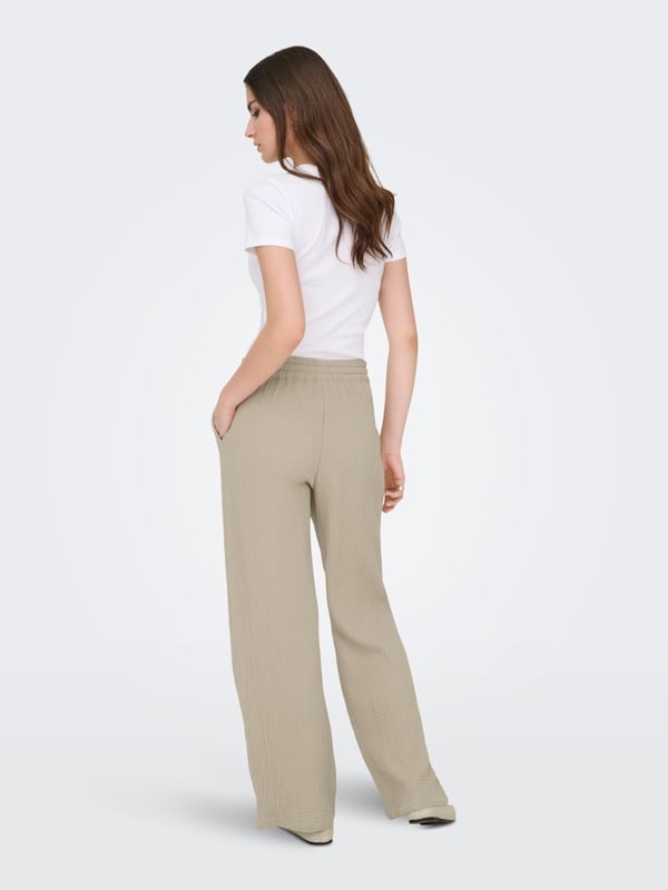 Jdy JDYTHEIS LIFE WIDE PANT WVN NOOS Bej Kadın Pantolon