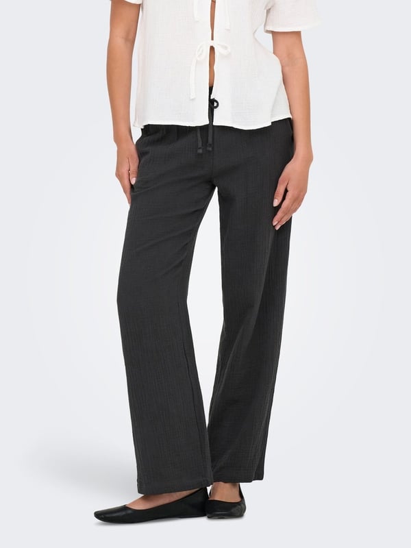 Jdy JDYTHEIS LIFE WIDE PANT WVN NOOS Siyah Kadın Pantolon