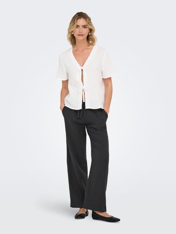 Jdy JDYTHEIS LIFE WIDE PANT WVN NOOS Siyah Kadın Pantolon