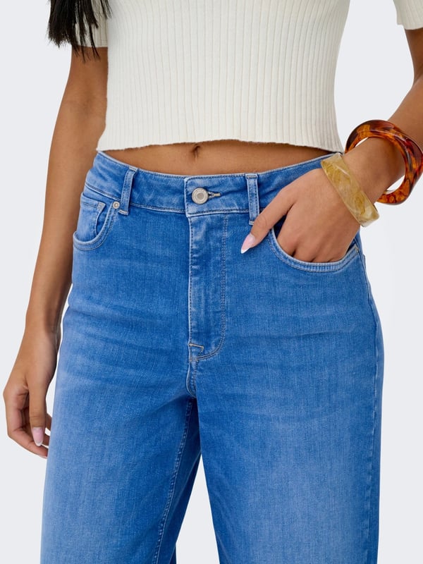 Jdy ONLMADISON BLUSH HW WIDE DNM REA262 NOOS Mavi Kadın Kot Pantolon