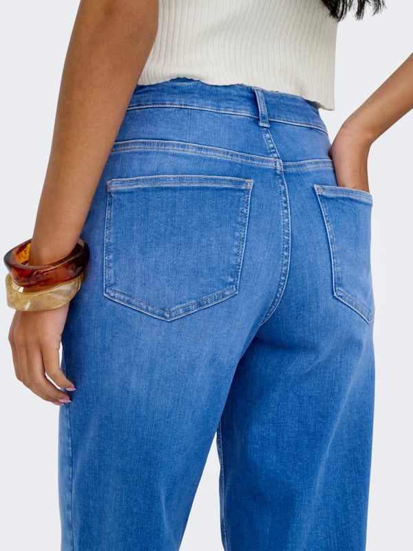 Jdy ONLMADISON BLUSH HW WIDE DNM REA262 NOOS Mavi Kadın Kot Pantolon