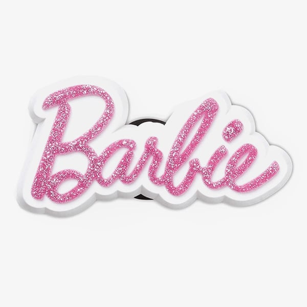 Jibbitz Barbie Logo Pembe Terlik & Çanta Süsü