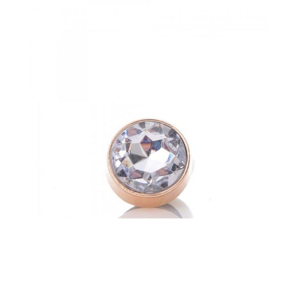 Jibbitz Clear Circle Gem Gümüş Terlik & Çanta Süsü