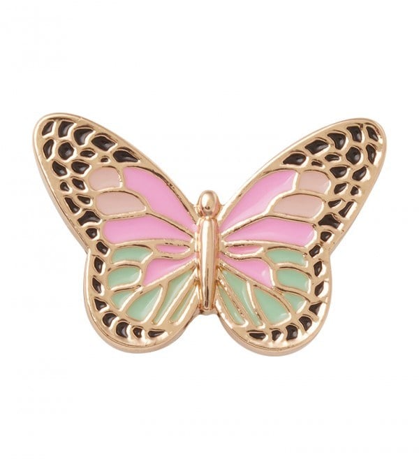 Jibbitz Elevated Colorful Butterfly Gold Terlik & Çanta Süsü