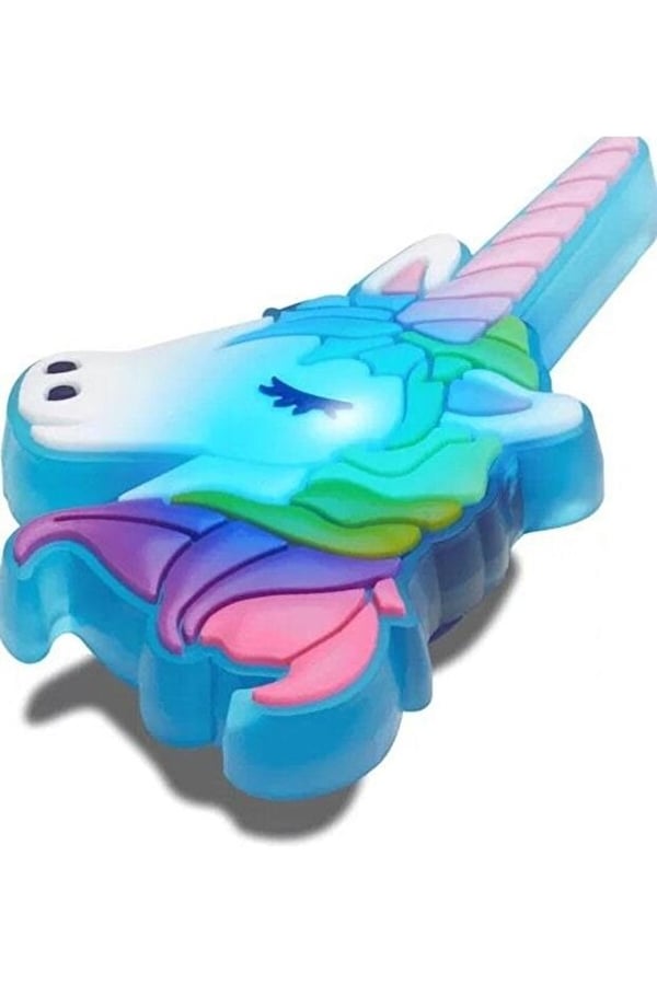 Jibbitz Lights Up Unicorn Gümüş Terlik & Çanta Süsü
